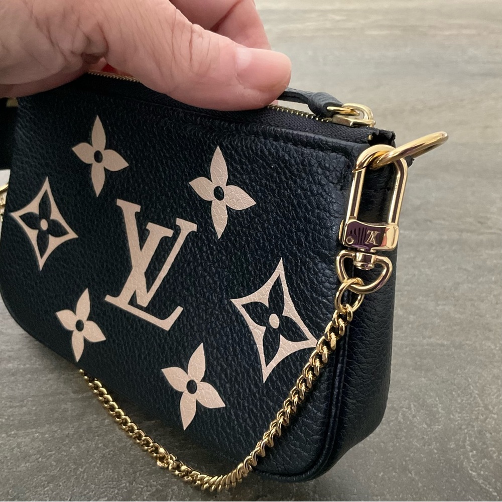Louis Vuitton Pochette Empriente Leather Bicolor Mini Accessories Pouch - Picture 3 of 9